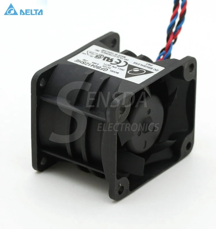 

for delta GFB0412SHE PE1750 fan 12V 0.68A 40*50*38mm DC 12V 0.68A 22.25 CFM 10000/9600 RPM cooling fan