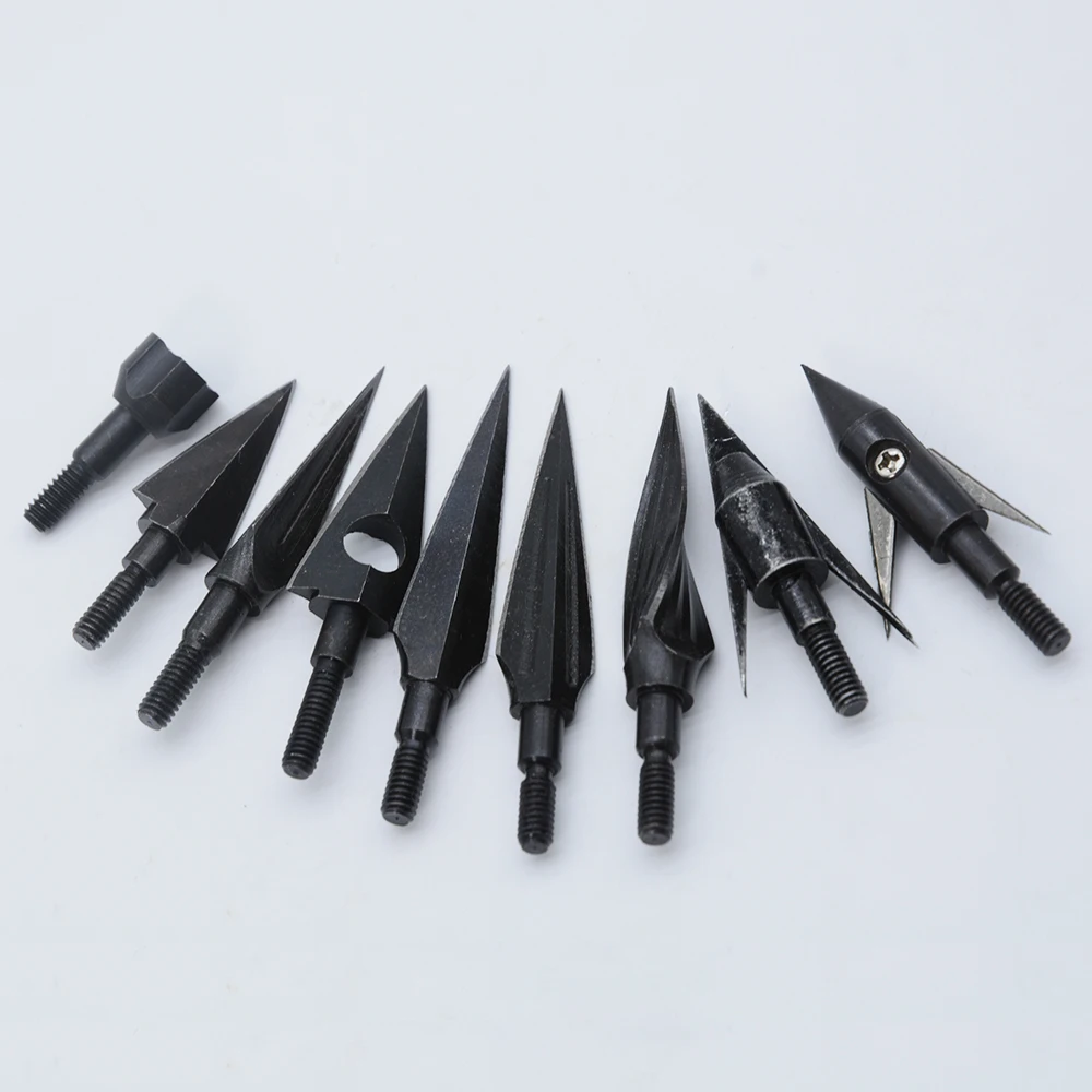 6pcs 100-150 Grain High Carbon Steel  Arrow Broadheads for Archery Hunting Fishing Compound Bow Crossbows Recoil Arrow Heads