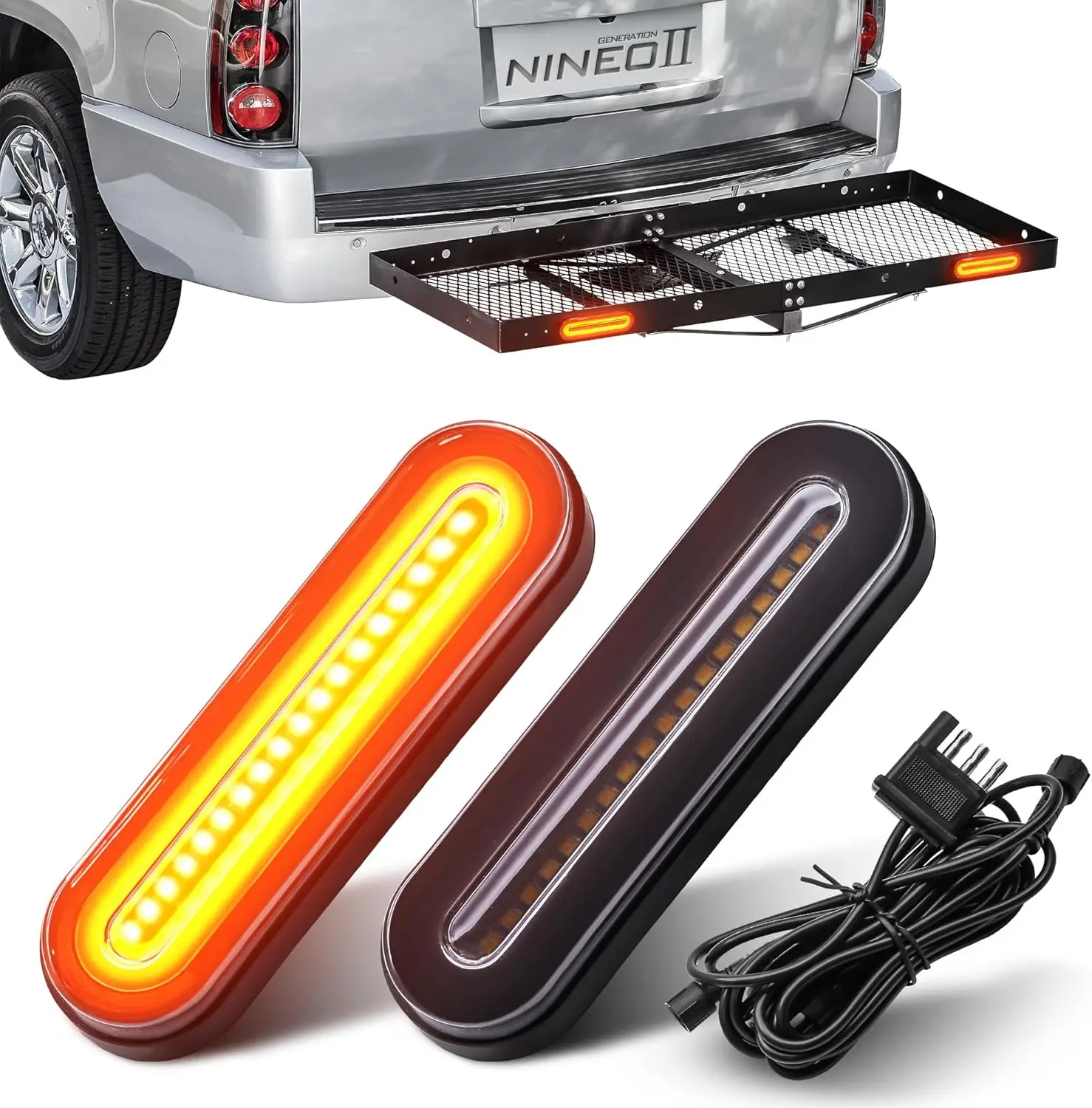 

LED Trailer Light Kit, 5' Red+Yellow Tail Light with 4-Pin Harness, Pack of 2
