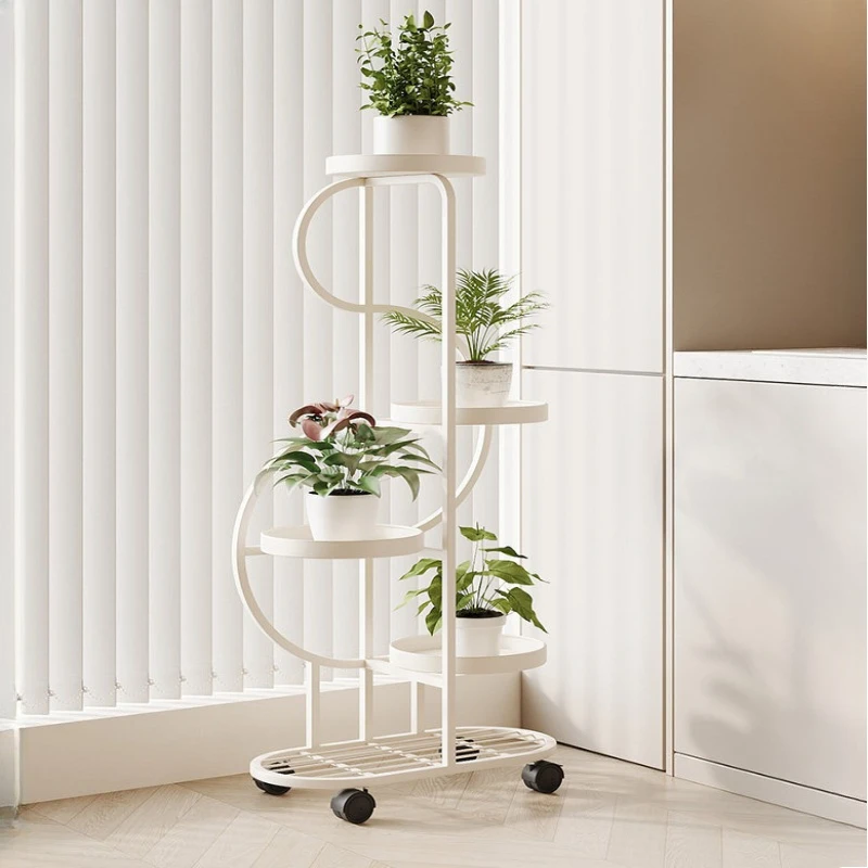 

moden Movable plant stand Living room metal Indoor Garden display shelf outdoor terrace stojak na rośliny balcony furniture