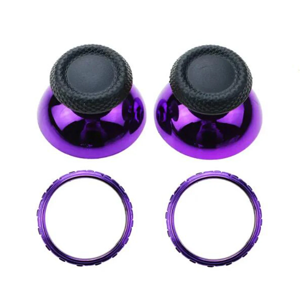 PS 5コントローラー用のクロームサムスティックアクセントリング、3Dアナログジョイスティックキャップ、交換用アクセサリー、1セット