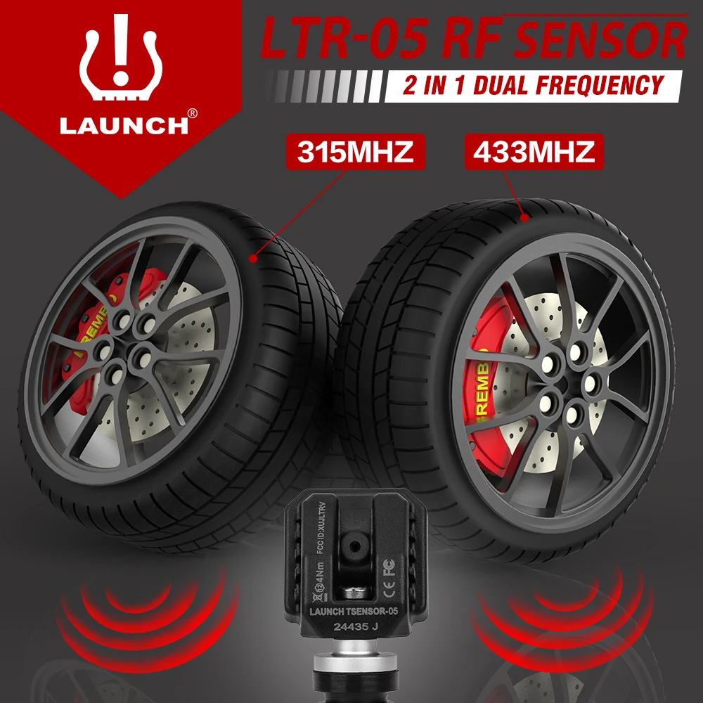 LAUNCH FR Sensor 433 315MHZ TPMS Sensor 4pcs/lot Tire Repair Tool Scanner Tire Pressure Monitor Tester Programming FR-Sensor