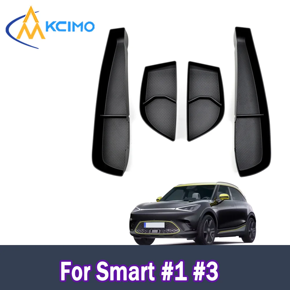 

Door Side Storage Box for Smart #1 #3 Front Rear Door Handle Organizer TPE Interior Tidying Practical Car Accessories