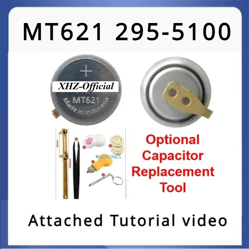 1pcs/lot MT621 295-5100 295 5100 for Citizen Eco Drive Watch Battery Capacitor with Replacement Tools For Citizen H504 E100