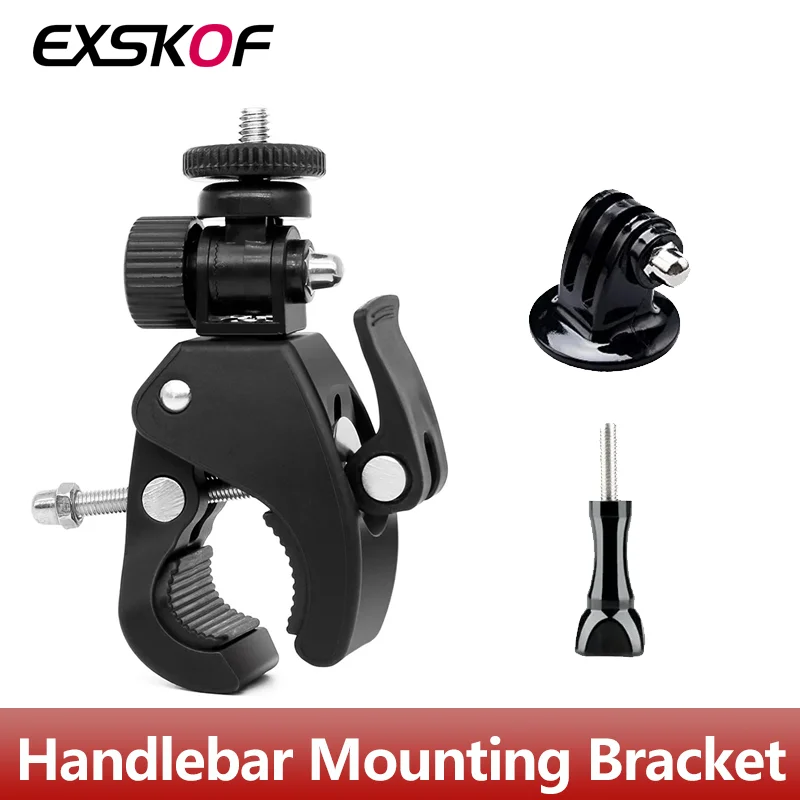 Bicycle Handlebar Mounting Bracket Bike Motorcycle Stand For GoPro 12 11 10 9 8 SJCAM AKASO EKEN DJI Action Camera Accessories