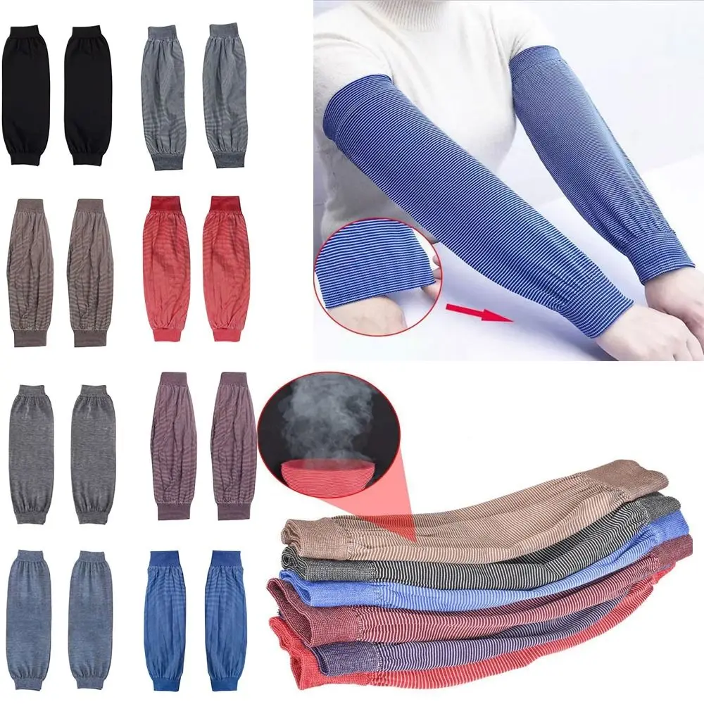 Long Gloves Arm Sleeves Summer Cooling UV Protection Arm Cover Cooking Work Sleeves Labor Protection Sleeves Men Women