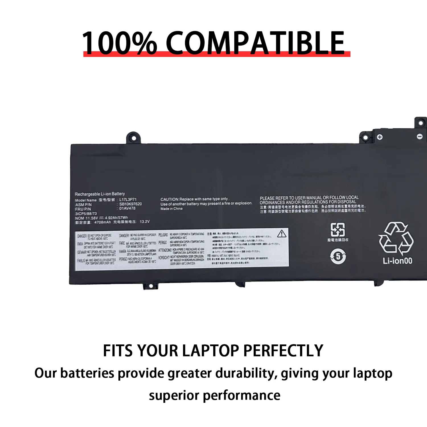 NEW L17L3P71 Laptop Battery For Lenovo ThinkPad T480S Series L17M3P71 L17M3P72 01AV480 01AV479 01AV478 SB10K97620