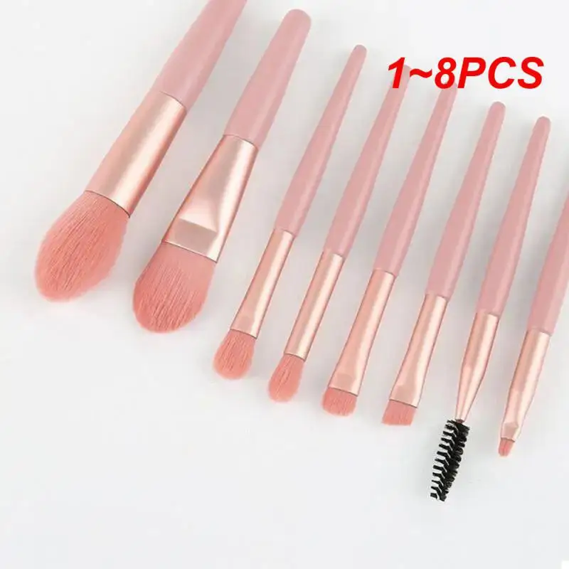 1~8PCS XJINGMakeup Brushes Set Make Up Concealer Blush Cosmetic Powder Brush Eyeshadow Highlighter Foundation Brushes Beauty