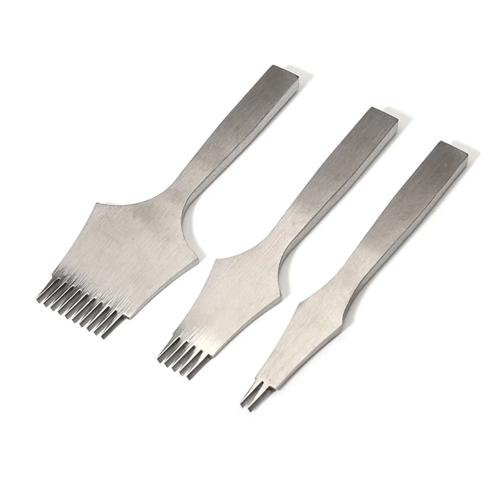 

1Set Leather Oblique Flat Cutting 2.7/3.0/3.38/3.85mm Tooth Pitch High-end Mirror Polishing Handmade DIY Leather Punching Tool