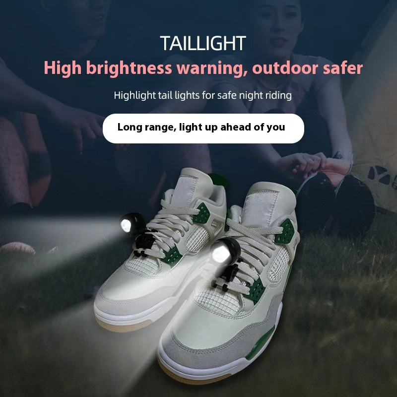 Shoe Lights Outdoor Sports Lighting Charging Hiking Camping Usb Warning Shoe Lights 2PCS