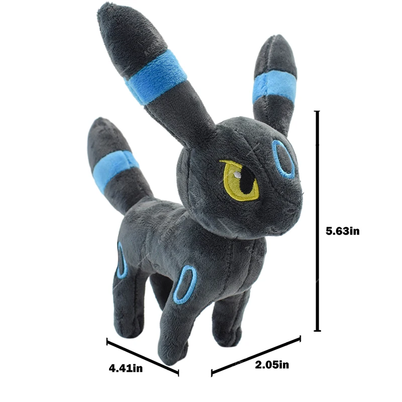 TAKARA TOMY 22CM Pokemon Plush Toys Standing Shiny Umbreon Animal Stuffed Plush Dolls Quality Cartoon Gifts Toy