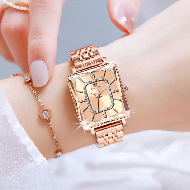 New style steel band waterproof ladies watch fashion diamond watch temperament female watch quartz watch