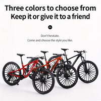 1:6 scale road bicycle model toy, suitable for home decoration, a gear shift plate on the back, and wheel linkage feet，good gift