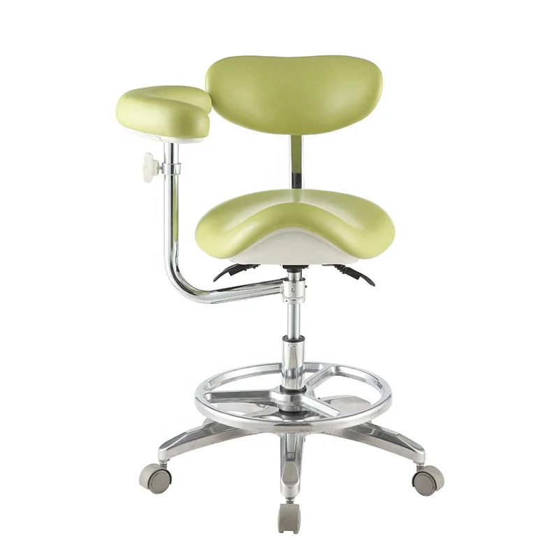 Clinic Use Furniture Dentist Assistant Chair Saddle Seat With Rotation Armrest Stool