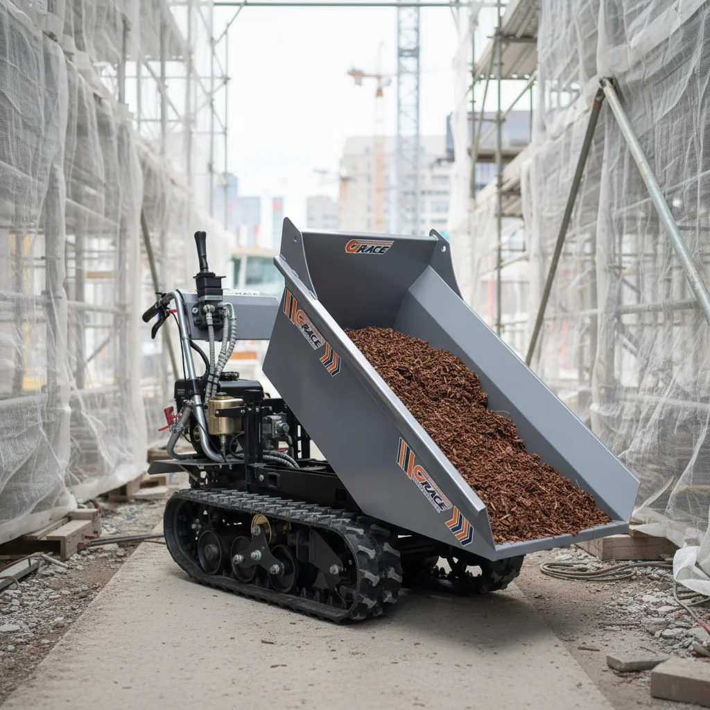Construction Remote Control Mini Crawler Dumper 900kg Hydraulic Heavy Duty Track Dumper