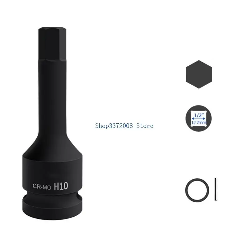High Strength 22mm Impact Bit Socket 1/2Inch MO Steel for DIY Enthusiasts and Industrial Technicians Tool