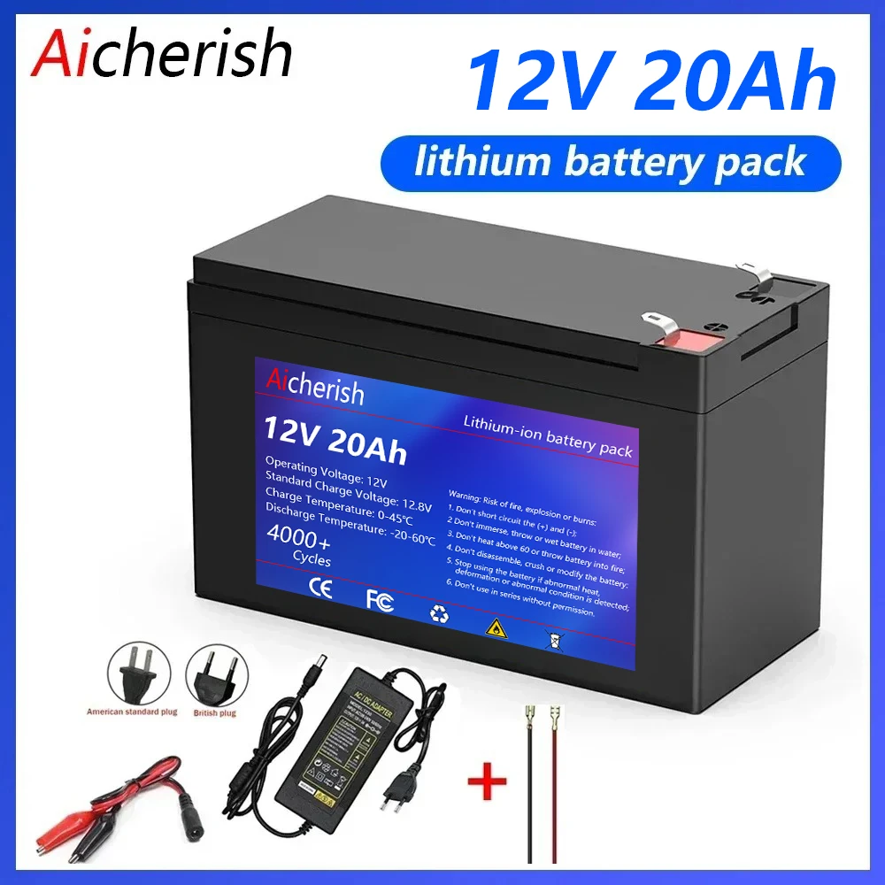 

12V 20Ah 18650 Lithium Ion Battery Pack 30A Sprayer Built-in High Current BMS Electric Vehicle Li-ion Battery 12.6V 3A Charger