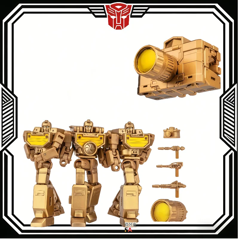 

In Stock NEWAGE NA H22G Action Figure Small Scale Golden Lagoon Reflector Transformable Toy
