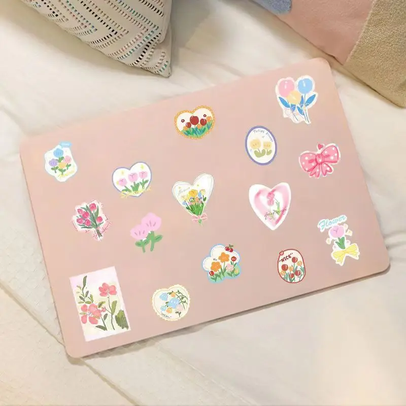 30pcs/pack Hand-painted Tulip Sticker Graffiti Stickers DIY Luggage Stickers Notebook Phone Case Wall Decor Stickers Kid Toys