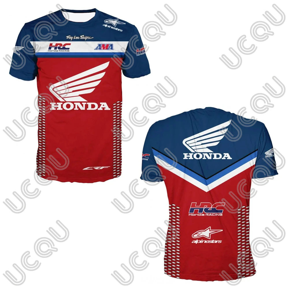 

Новинка 2025, мужская гоночная футболка Honda HRC, быстросохнущая спортивная повседневная футболка в стиле локомотива с короткими рукавами для мужчин и женщин, верхняя одежда для мотоциклов