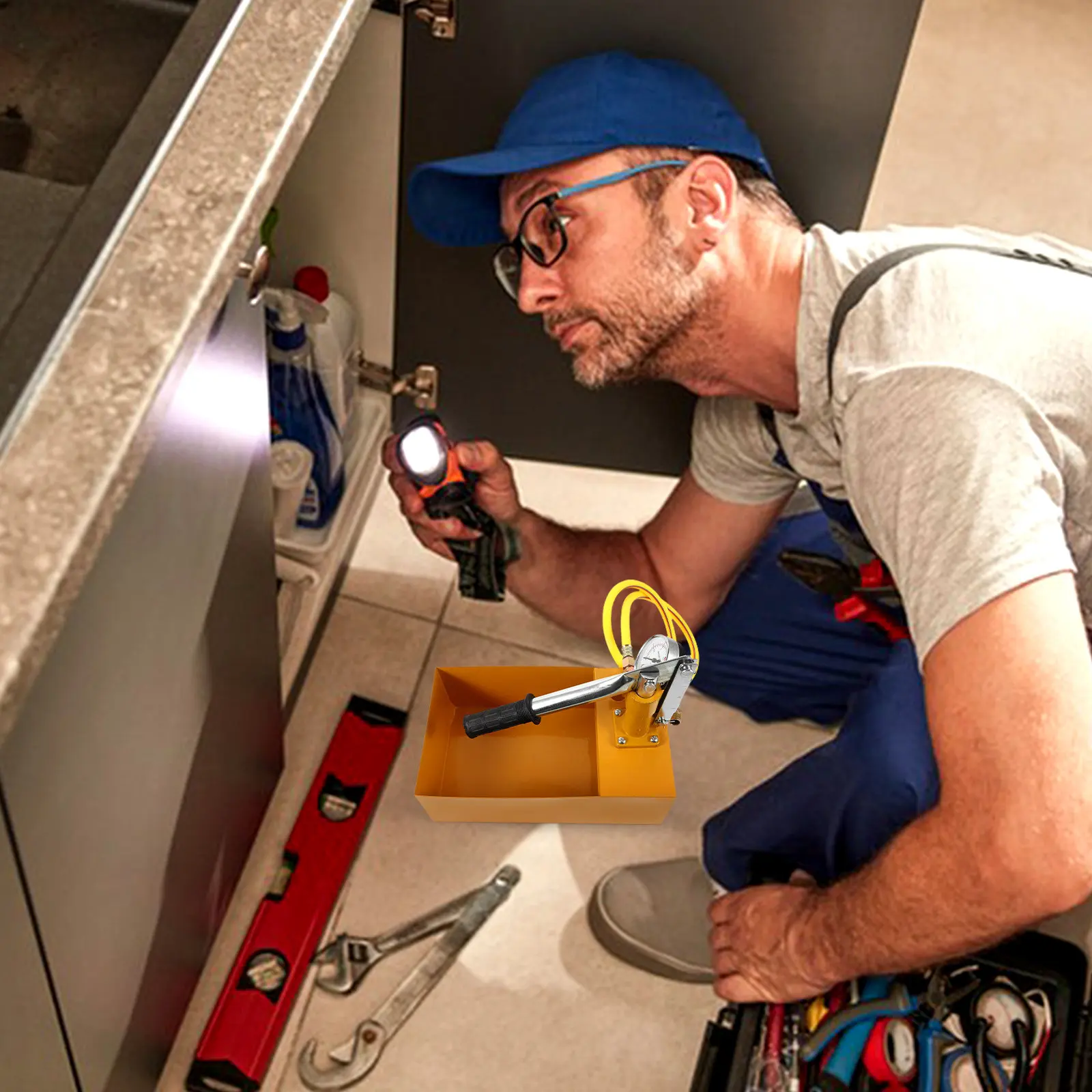 

Насос для гидроиспытаний 25 кг, ручной, из алюминия, для тяжелых условий эксплуатации, для проверки гидростатического давления в трубопроводах