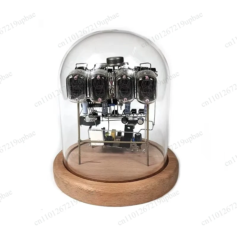 DIY Wooden IN12 Nixie Tube Clock Handmade Silent Retro Glow Tube Desk Clock Desktop Decoration