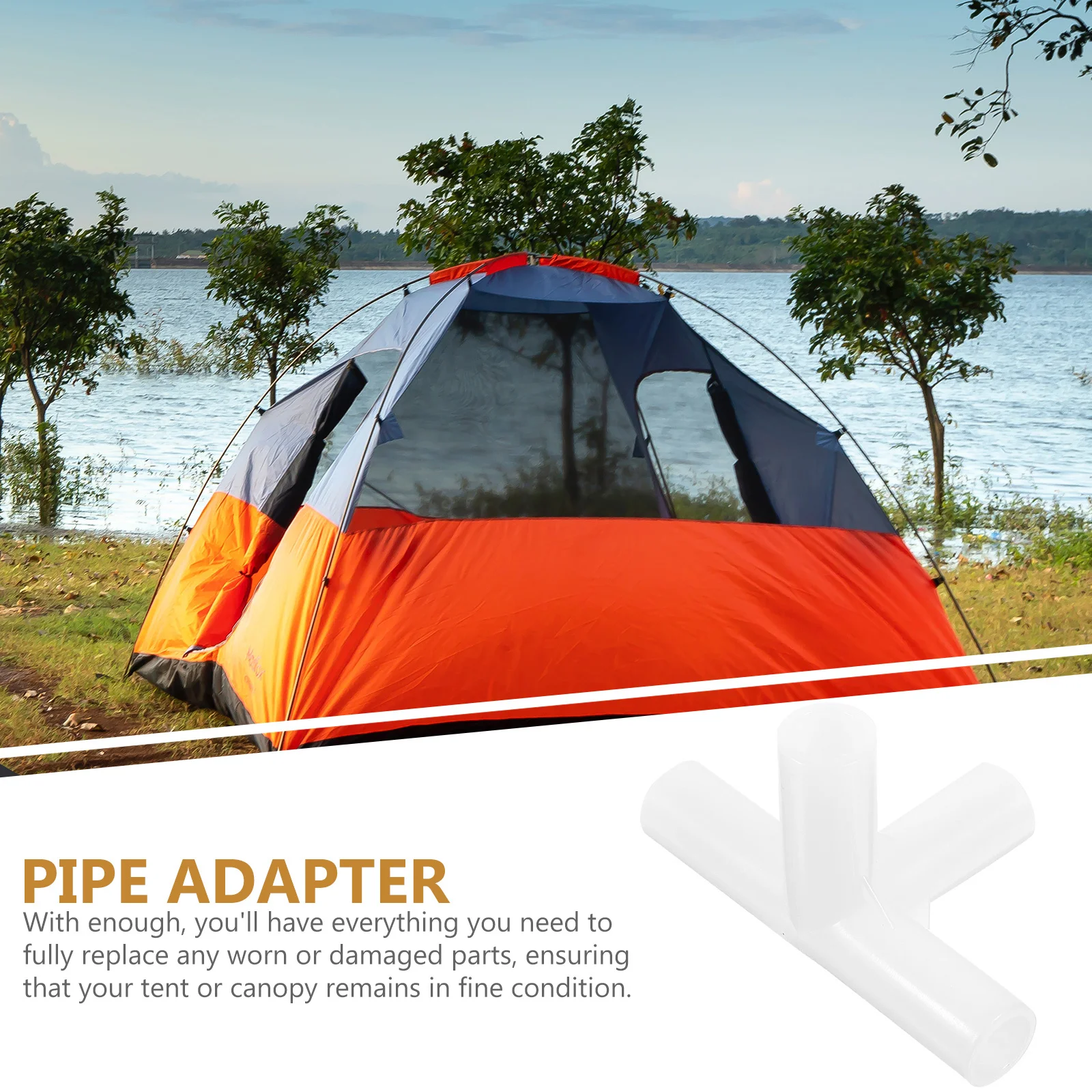 

24Pcs Outdoor Pole Adapter Tent Rod Connector Sturdy Plastic Fitting for Tent Canopy Shelter Maintenance Fittings