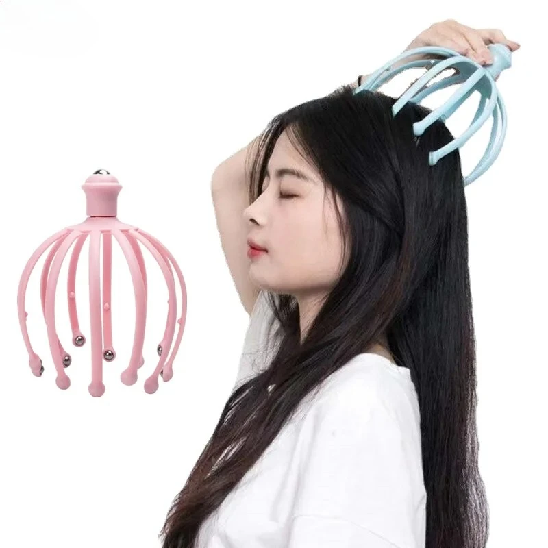 18/12 Octopus Steel Scalp Head Massager Neck Massage Stress Relax Spa Healing Alloy Health Care Tool Body Head Massage Tool