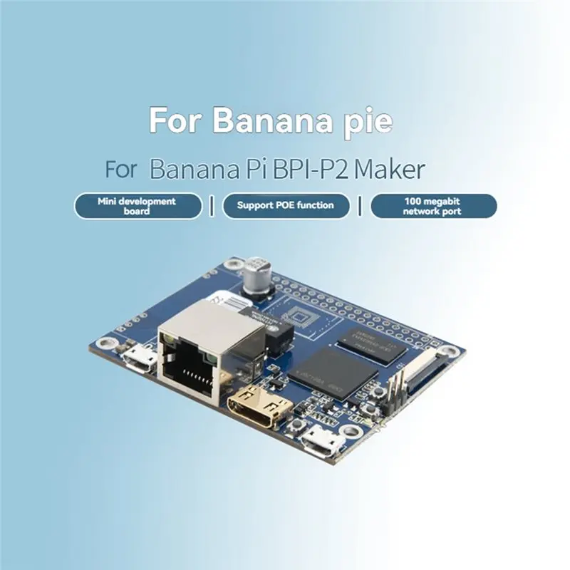 [Portable】 For Banana Pi BPI-P2 Maker Development Board Quad-Core Open-Source Iot Development Board 512MB DDR3 RAM Supports Poe