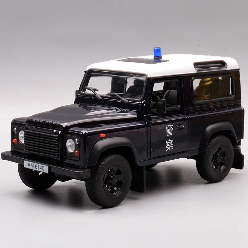 

Welly масштаб 1:24 Land Rover Defender 90 полиция литая модель автомобиля из сплава праздничные подарки для взрослых хобби собирать украшения дисплей