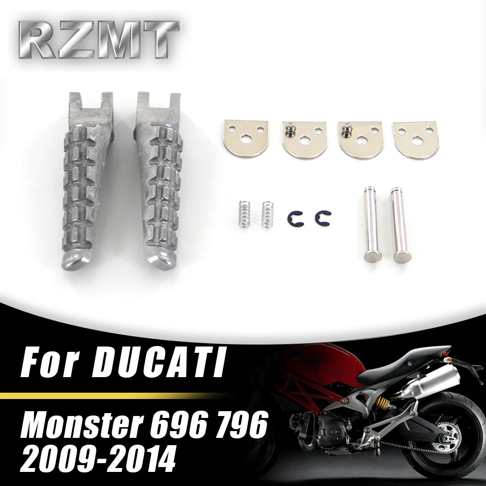 Motorcycle Folding Parts For DUCATI Monster 696 796 2009-2014 2010 2011 2012 2013 Rear Foot Rests Pedal Bracket Assembly Kit