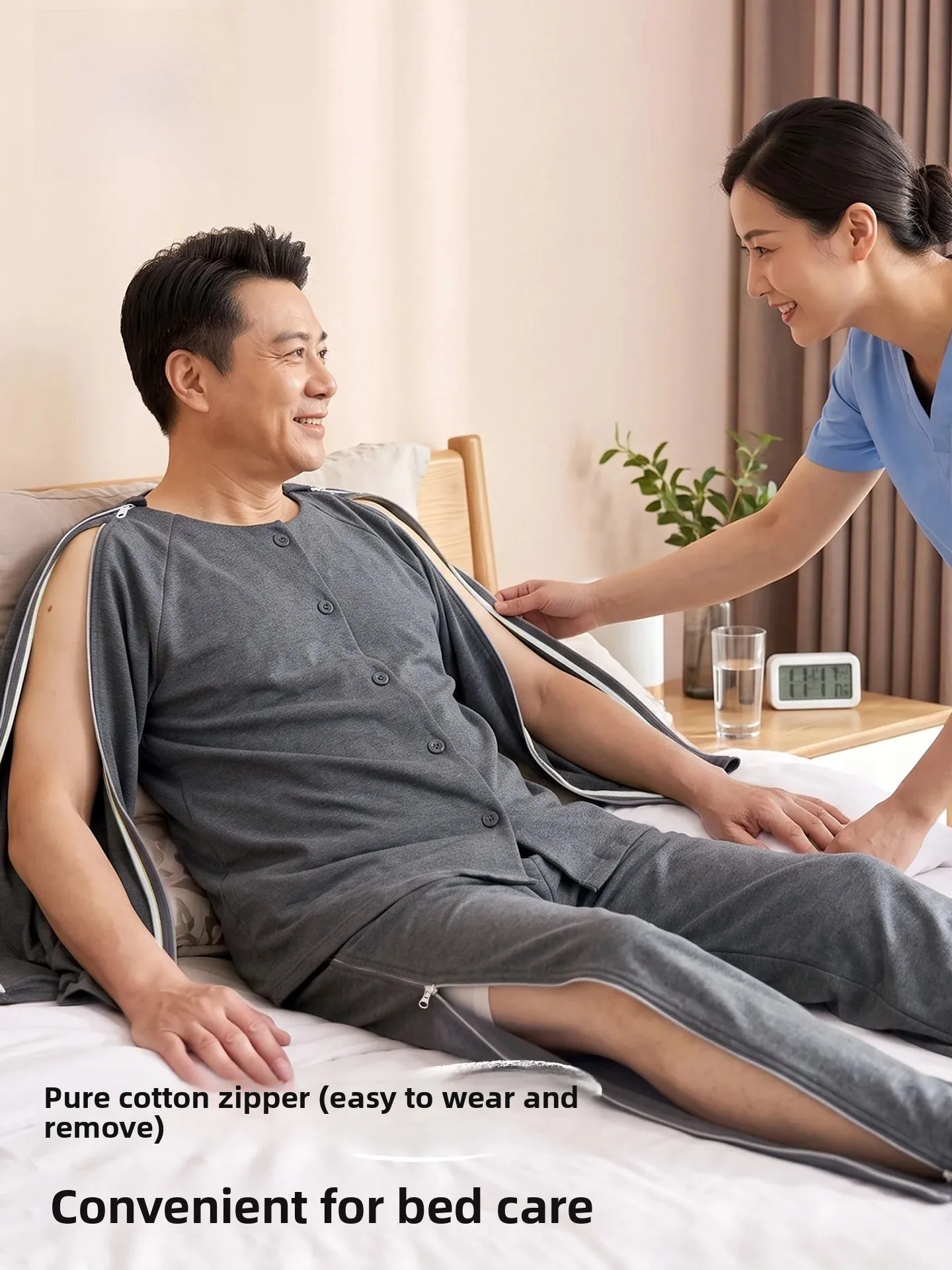 completo-in-puro-cotone-per-assistenti-facile-da-indossare-e-da-togliere-ideale-per-post-operatorio-dialisi-tac-senza-necessita-di-rimozione-per-pazienti-anziani-set-primaverile-e-autunnale