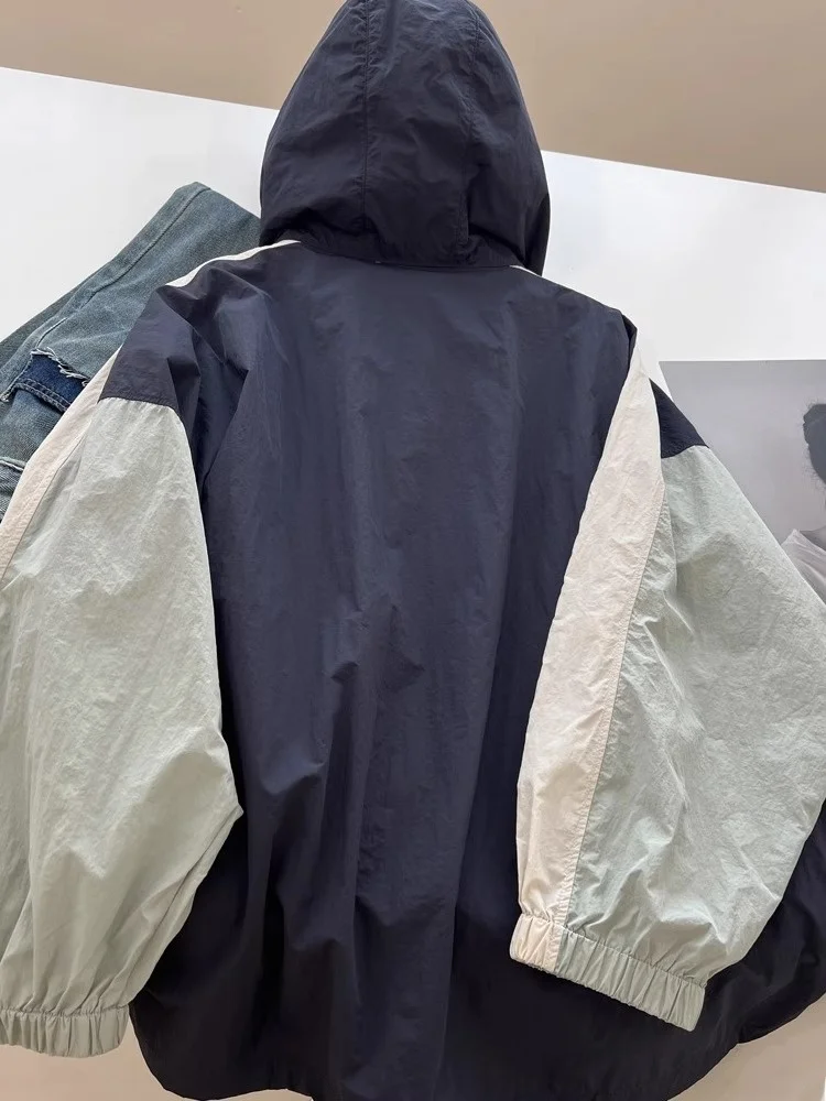 حجم كبير الخريف الشتاء الرياضة في الهواء الطلق Jaet الرجال Faionable معطف مقنع زوجين الزي اللون Blo تصميم عادية Sle