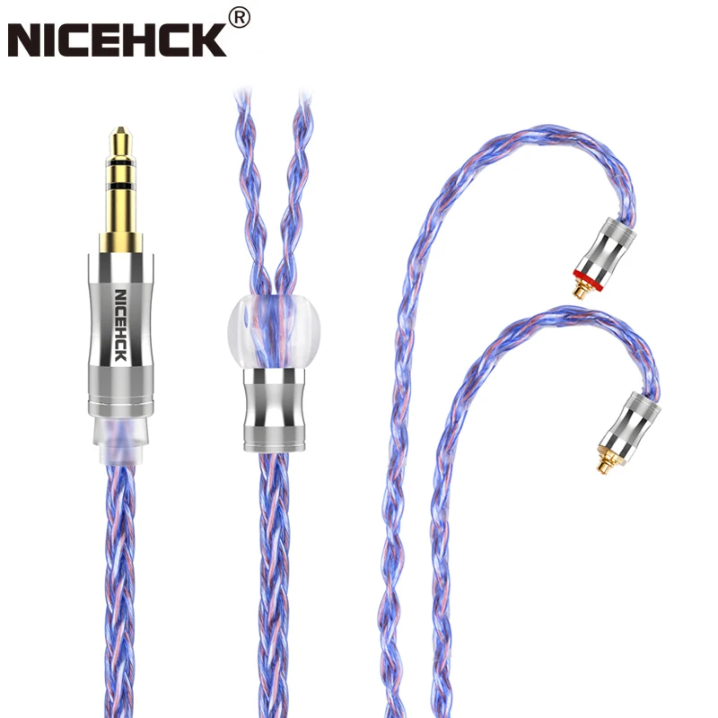 NICEHCK SpaceCloud Flagship 6N Litz Silver Plated OCC+7N OCC Mix Coaxial Earphone Cable 3.5/2.5/4.4mm MMCX/QDC/2Pin for ASX ZAX