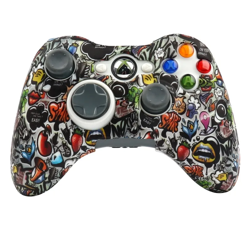 حافظة لجهاز تحكم لجهاز Xbox 360 من السيليكون الناعم ، عصا تحكم لغمبد الجلد ، ملحقات ألعاب الفيديو
