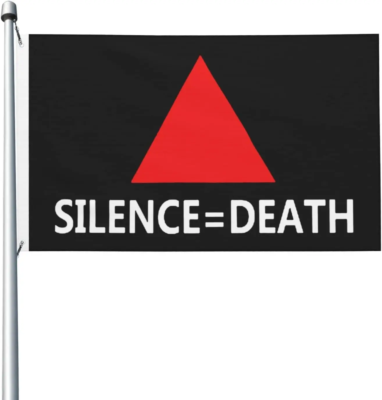 Flagnshow 100% Polyester Action=Life Silence=Death Flag