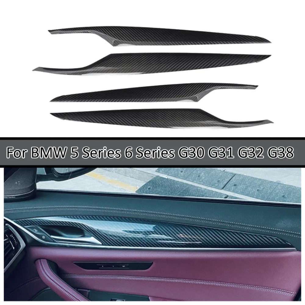 

Real Carbon Fiber Door Trim Sticker Panel For BMW 5 Series 6 Series G30 G31 G32 G38 Car Exterior Styling Accessories Kit Sets