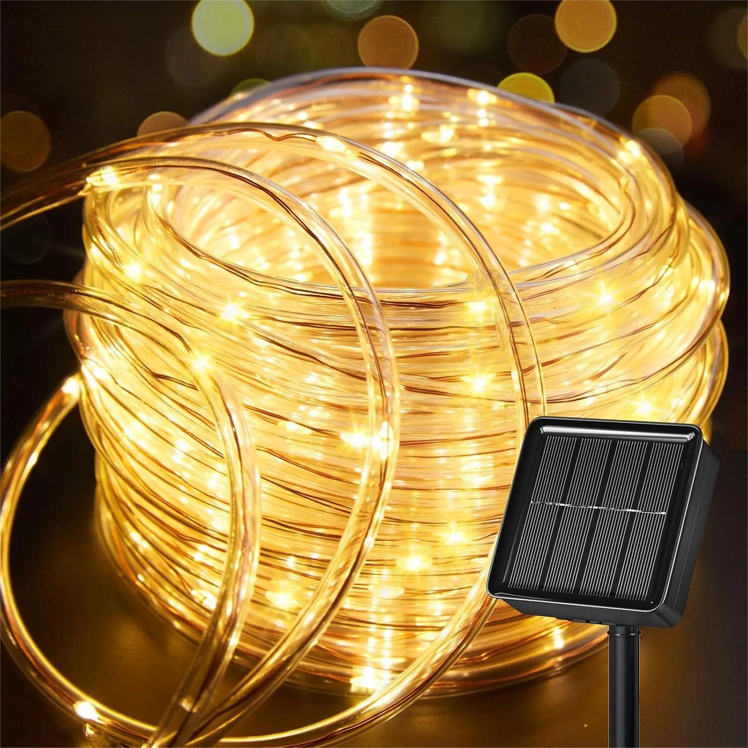 

Solar Rope Lights 39FT 100LED Outdoor String Lights With 8 Modes For Garden Patio Pool Backyard Decoration Warm White