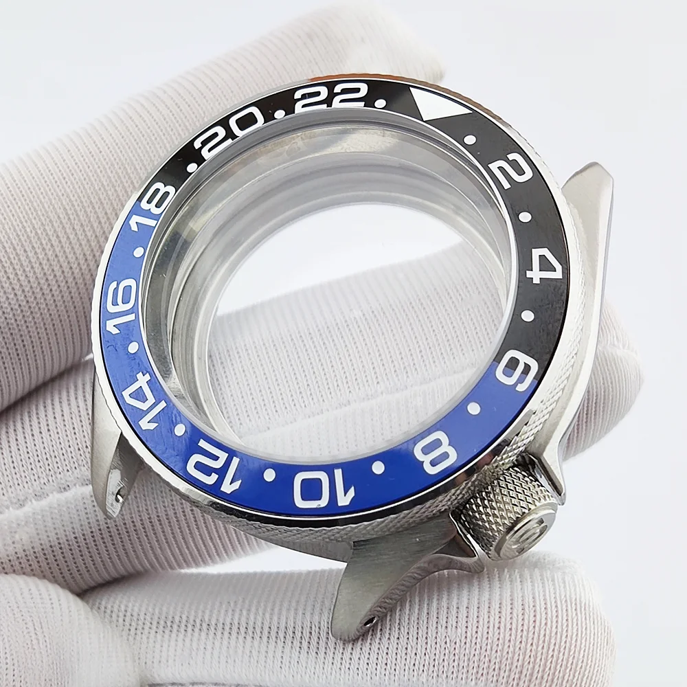 40mm case SKX007 watch case NH35 case fits 28.5mm dial case sapphire glass waterproof case HN35/NH36 movement accessories