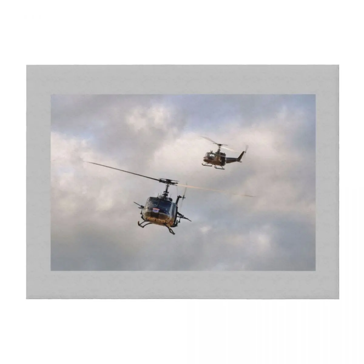 

Bell UH-1 Iroquois Helicopters - (A Pair of Hueys) Throw Blanket Flannels Tourist Sofa Throw Blankets