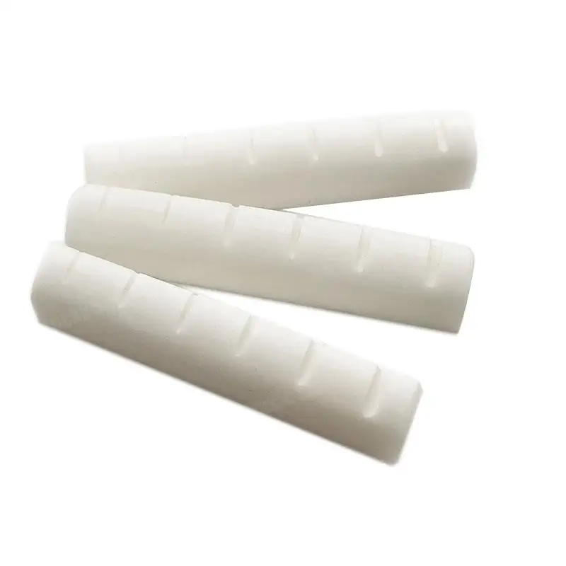 Écrou de selle de pont de cordes de guitare en os pur, 2 pièces, pour guitare acoustique, Instrument de musique 43/46/48/72/74/76MM 18 Écrou de selle de pont de cordes de guitare en os pur, 2 pièces, pour guitare acoustique, Instrument de musique 43/46/48/72/74/76MM 18
