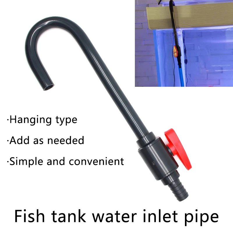 Tubo de llenado de agua para peces, tubo de llenado de agua para acuario, tubo de recarga de agua superior automático montado en la pared en forma de U