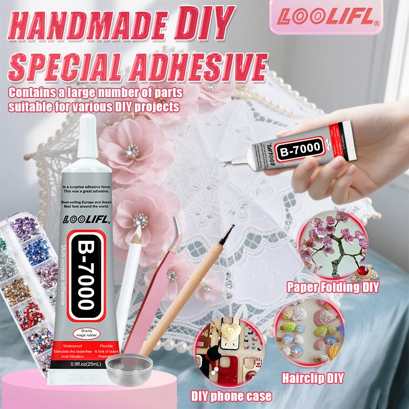 กาว B-7000 แรงยึดติดสูงพิเศษ สำหรับงานอุตสาหกรรม กาวติดเครื่องประดับ กาวติดผ้า เหมาะสำหรับงาน DIY ประดับเพชรพลอยด้วยมือ กาวชนิดพิเศษ