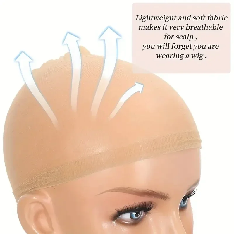 Wholesale HD Wig Cap for Women Invisible Ultra-thin Stretchy Stocking Caps for Lace Front Wigs Sheer Wig Cap Thin Nylon Cap
