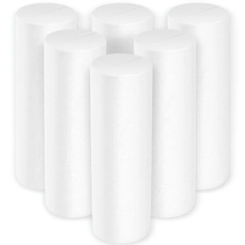 

6 шт., пенопластовый рождественский декор, цилиндр, ремесло для декора вечеринки своими руками, центральная часть столешницы, рождественские украшения, пенопластовый цилиндр, пустой