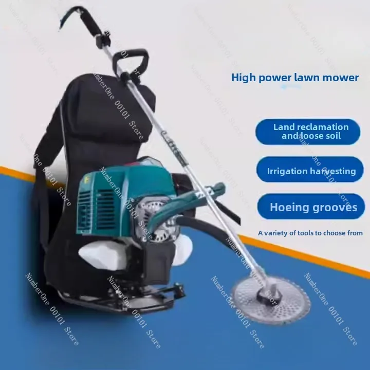 Imported Lawn Mower, Backpack-Type Gasoline Cutter, Four-Stroke High-Power Soil Loosening and Weeding Machine