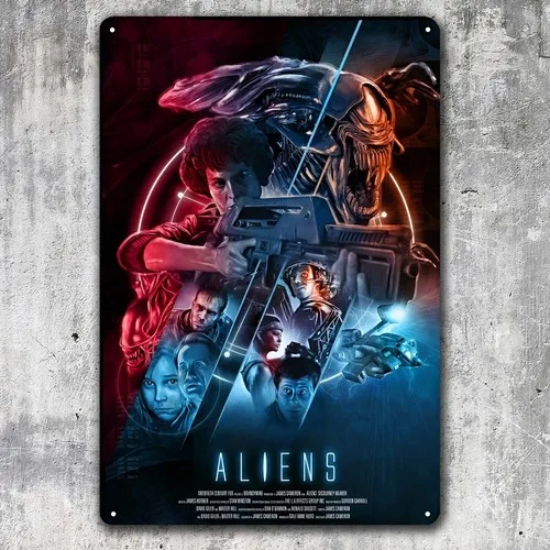 Y1,Aliens Movie Metal Poster -  Collectable Tin Sign 20x30cm -aluminum