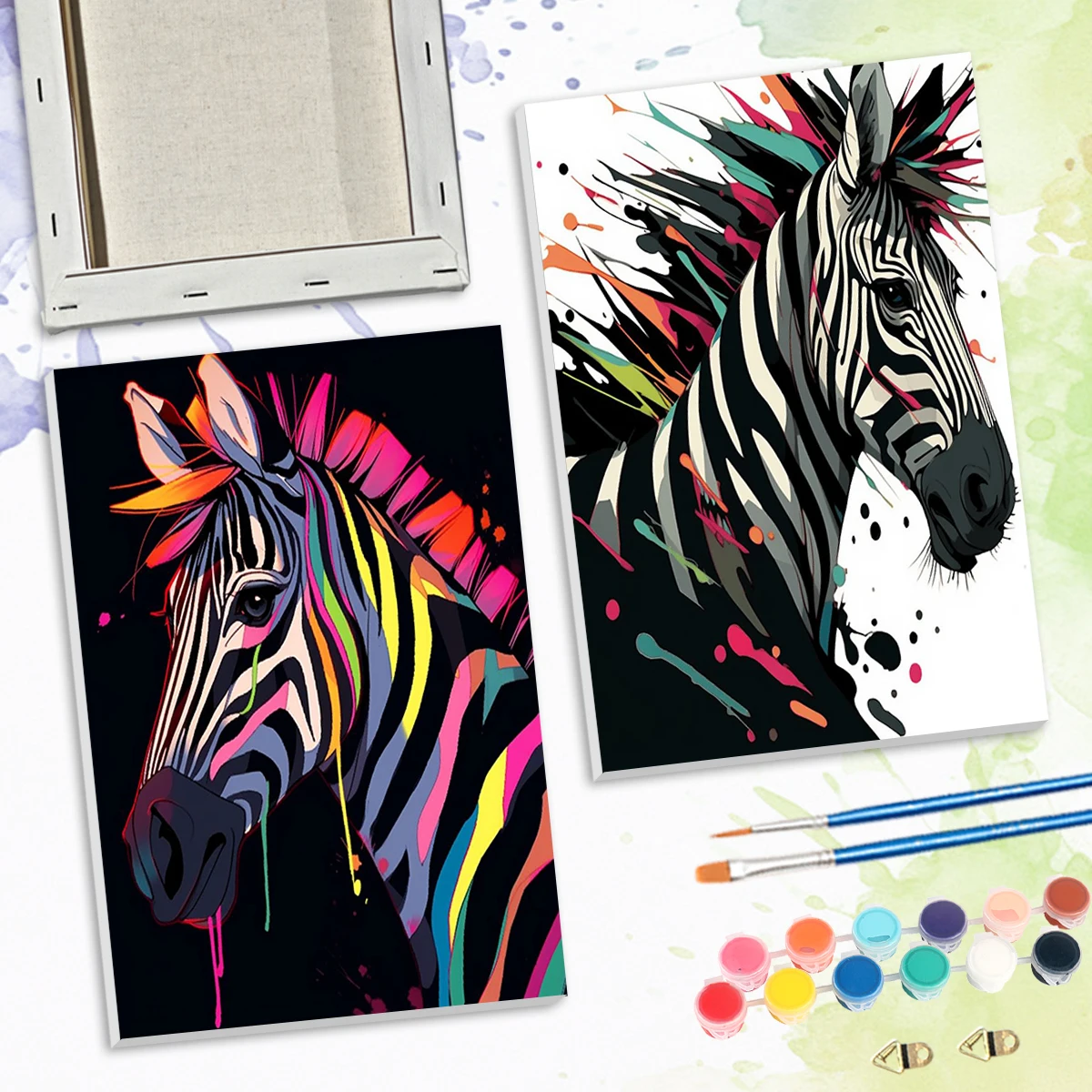 

Набор для рисования по номерам SDOYUNO для начинающих: Зебра, простая картина маслом с животными, 20x30 см, готовая рамка, раскраска для взрослых, изображение для рисования