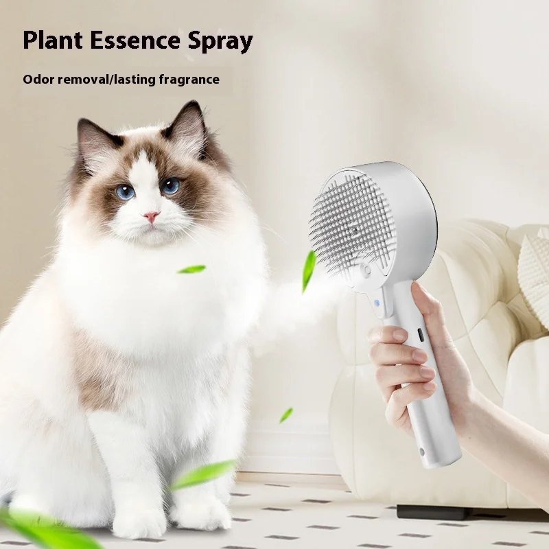 Pet Comb Spray Massage Comb Cat Comb Dog Comb Remove Floating Hair Comb One Click Hair Removal Comb Flea Comb Pet Clean