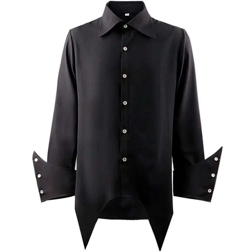 Men's Mid-Century Vintage Long-Sleeved Black Shirt